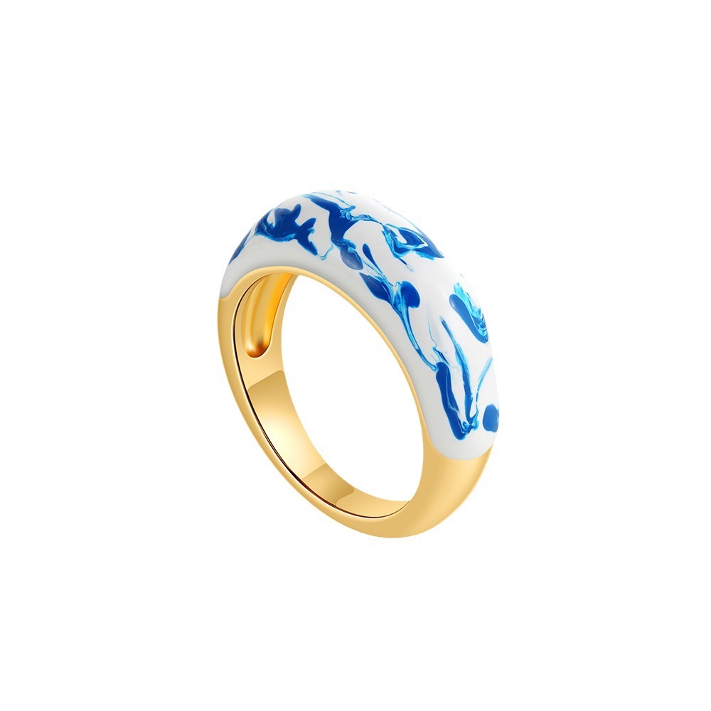 Retro Hand Painted Blue And White New Chinese Ceramic Necklace